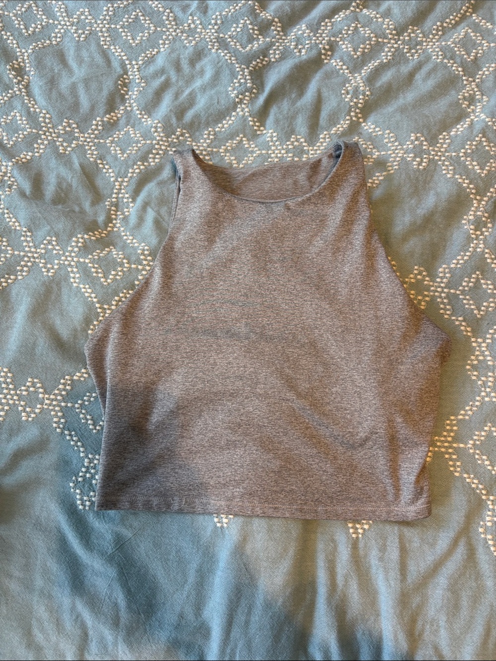 Old Navy Gray Heather High-Neck Sports Bra Tank